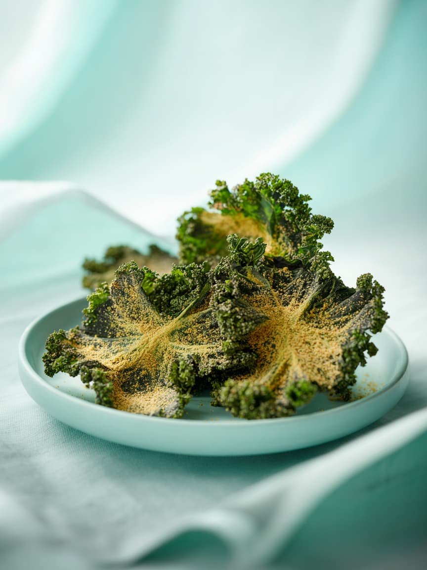 Chips de kale con levadura nutricional