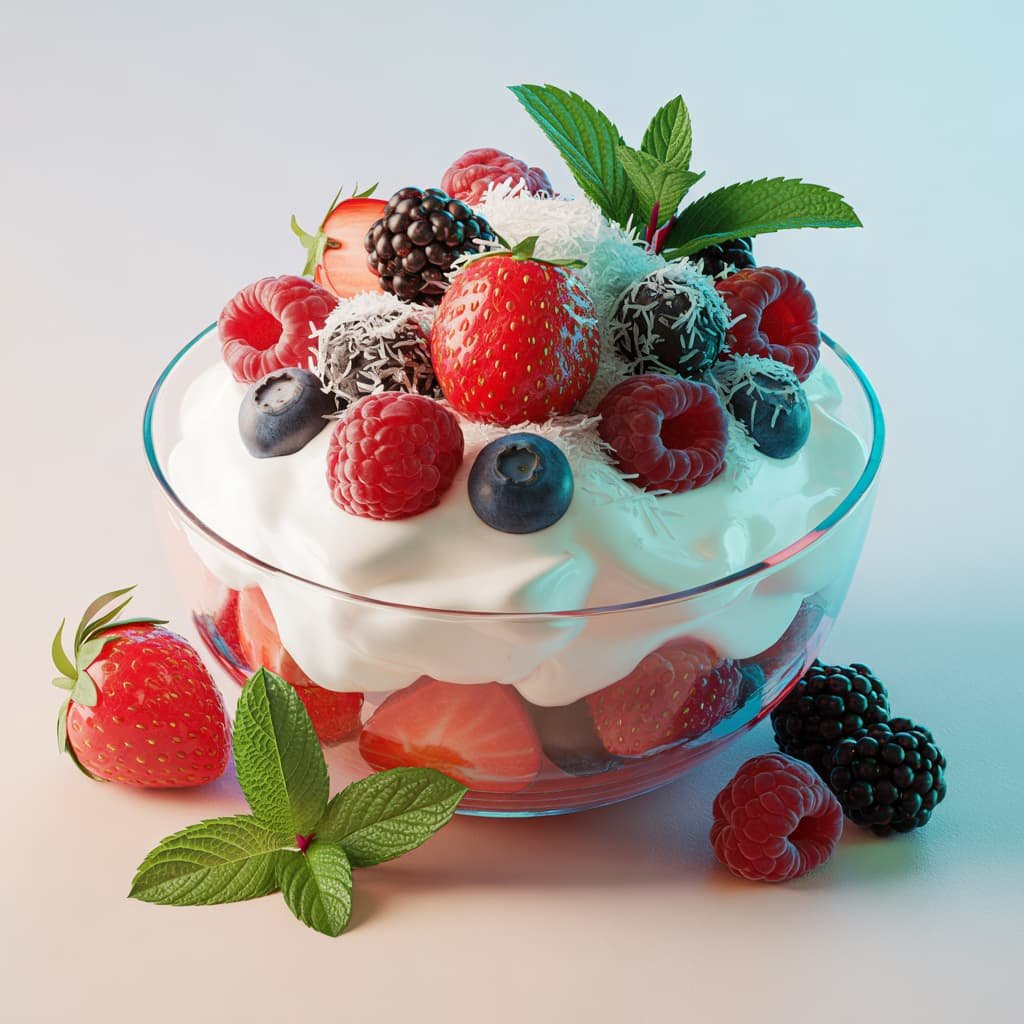 Postre de frutos rojos