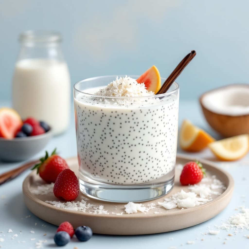 Pudding de chía y coco con vainilla